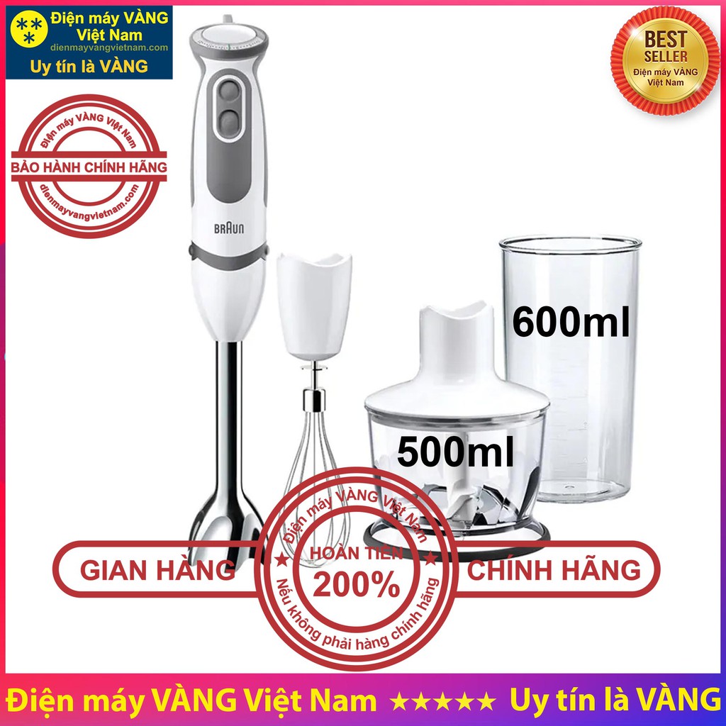 Máy xay cầm tay Braun MQ5000 MQ5200 MQ5035 MQ5235 MQ5030 MQ5045 MQ5245 MQ3045 - Phụ kiện máy xay Braun (Hàng chính hãng)