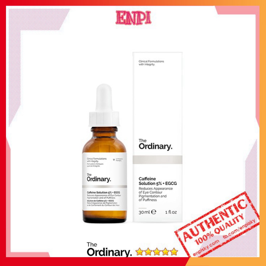 chính hãng [Bill hãng] Serum mắt Caffeine Solution 5% + EGCG - The Ordinary