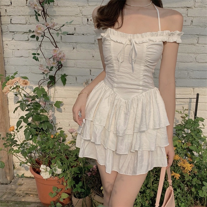Đầm Baby Doll Dáng Xoè Trễ Vai