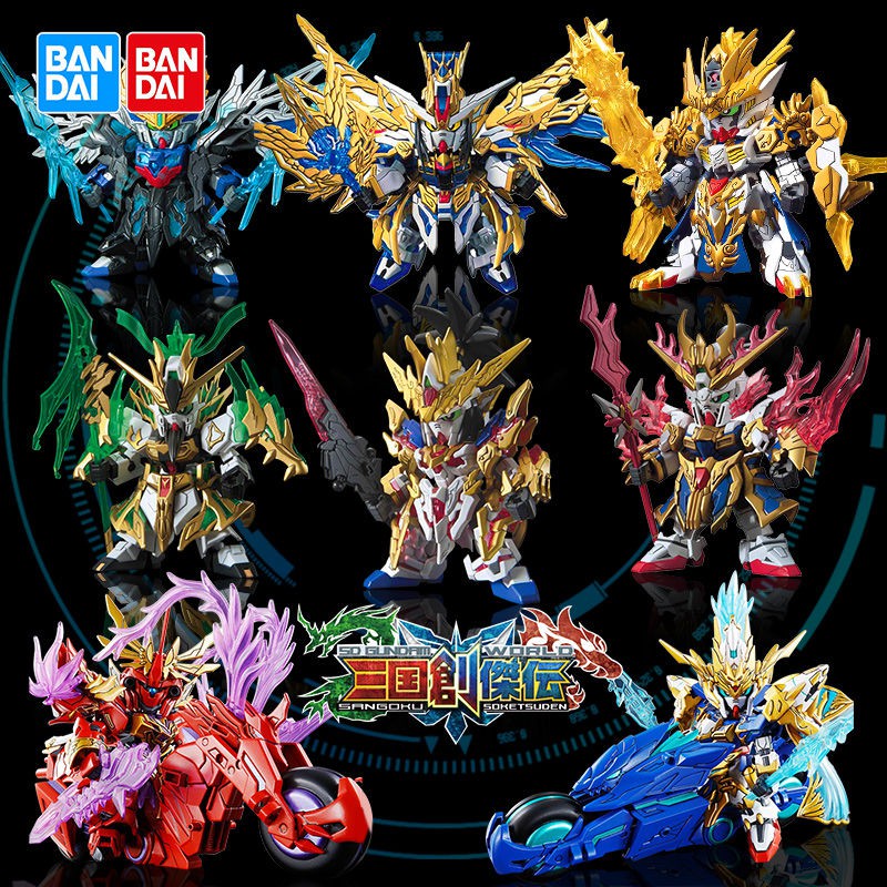 Bandai Gundam Mô hình Tam Quốc Chuangjie SD Đồ chơi lắp ráp Zhao Yun Guan Yuma Chao Kongming Cao Liu Bei