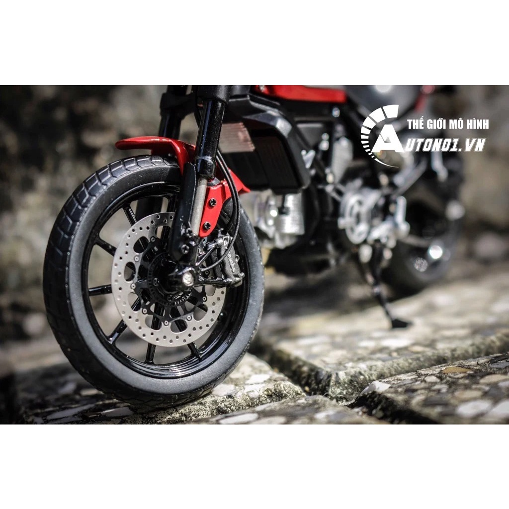 Mô hình xe cao cấp Ducati Scrambler Classic 803cc 2015 Red 1:12 Tsm Model 7260