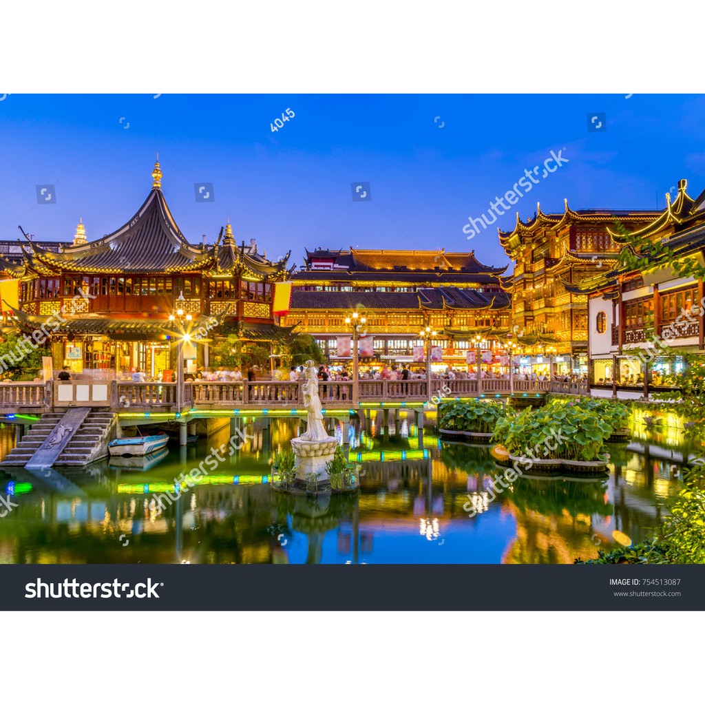 Tranh lụa 3d Hồng Kông Phượng Hoàng Cổ Trấn Kích Thước 1,5m x 2m HKPHCT