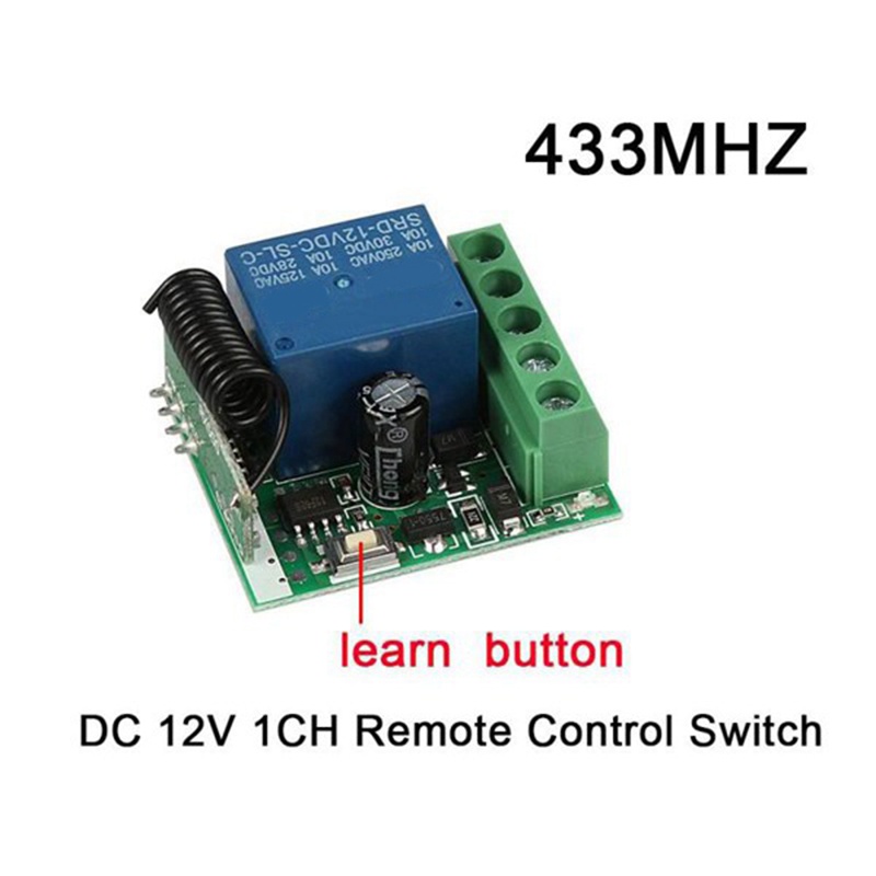 Mô Đun Nhận Tín Hiệu Không Dây 433 Mhz RF DC 12V Kèm 2 Remote Điều Khiển