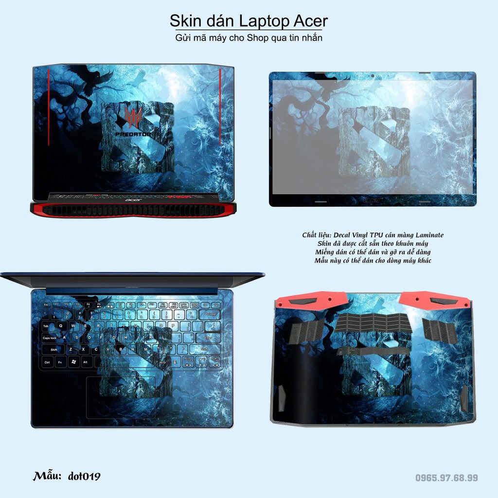 Skin dán Laptop Acer in hình Dota 2 nhiều mẫu 4 (inbox mã máy cho Shop)