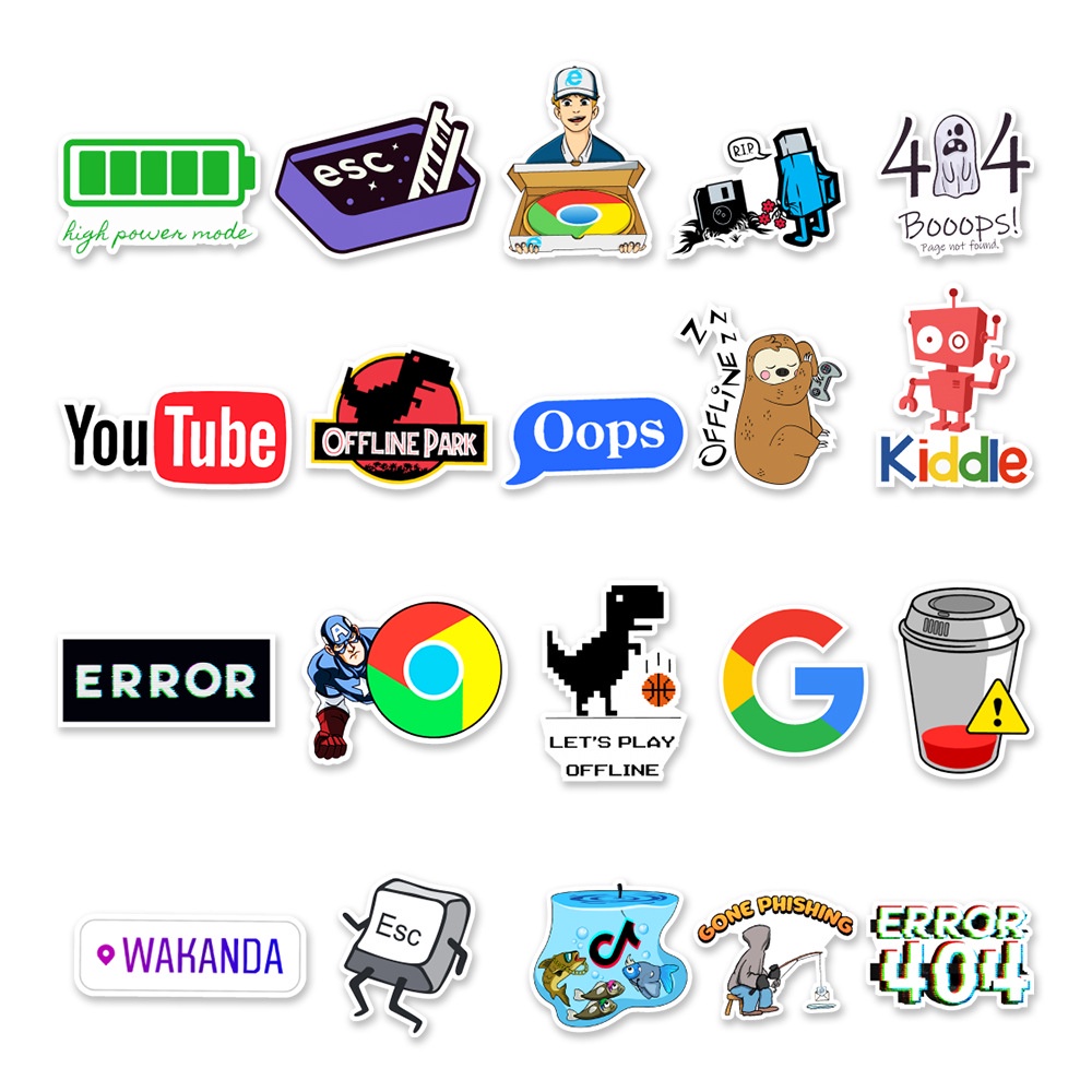 Bộ 50 Hình Dán Sticker Developer Designer Hình Dán Lập Trình Viên - Sticker HTML PHP CSS JS Javascript C++ Python