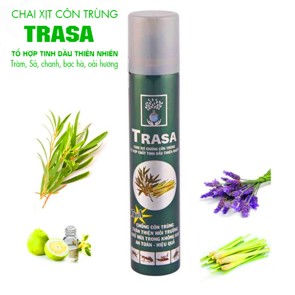 Chai xịt chống côn trùng Trasa (120ml)