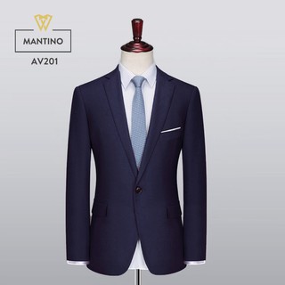 Áo Vest Nam Xanh Than Vải Tuýt Si Cao Cấp - AV201 - MANTINO