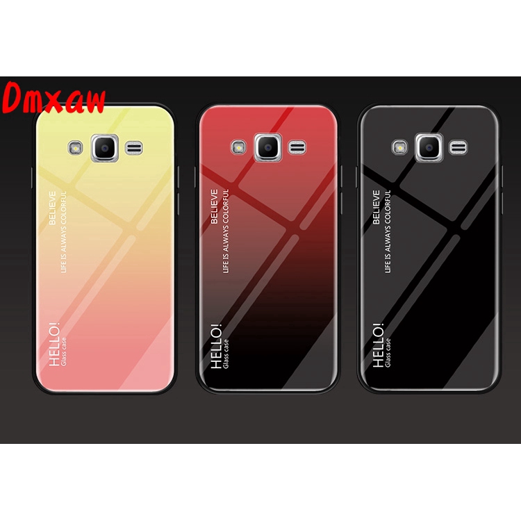 Ốp điện thoại mặt kính cường lực màu gradient dành cho Samsung Galaxy J7 J1 2016 J2 J5 2015 J710 S7 Edge S7 J7