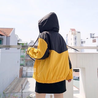 ÁO KHOÁC DÙ CHỐNG NẮNG SUPER BAO-phiên bản màu vàng phối đen