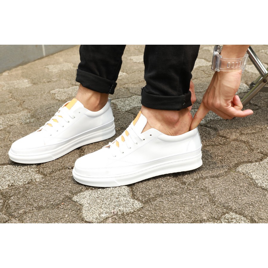 Giày Sneaker nam da thật Manlio Legat màu trắng G5741-W | BigBuy360 - bigbuy360.vn