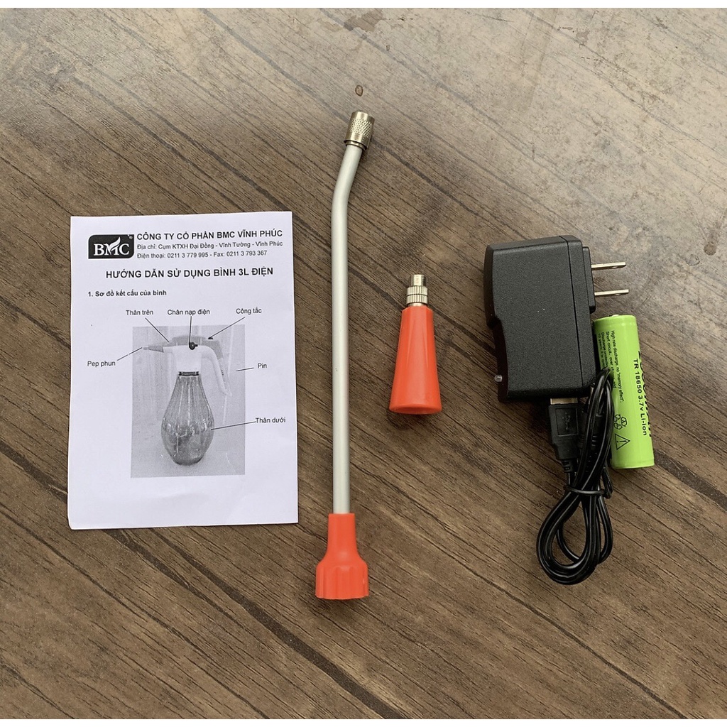 Bình phun tự động  3 Lít BMC tưới nước tự động phun sương chạy pin, sạc USB