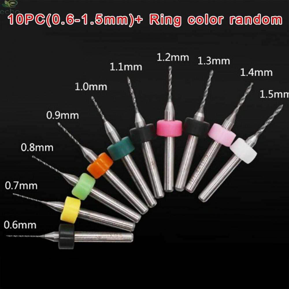 ECHO~PCB Set 10 mũi khoan xoắn ốc hai cạnh cho máy khoan bảng mạch điện tử