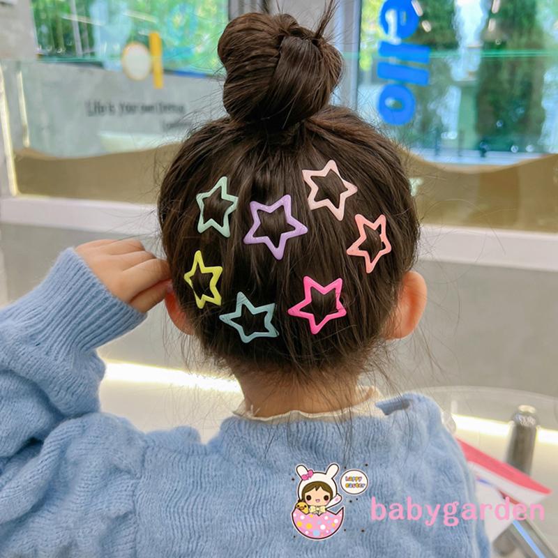 Bộ 8 Kẹp Tóc Nhiều Màu Sắc Kiểu Dáng Công Chúa Dành Cho Bé Gái