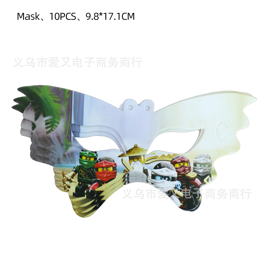Yt1 Tấm Trải Bàn Trang Trí Tiệc Sinh Nhật Họa Tiết lego ninjago masters of Spinnerjitzu ty1