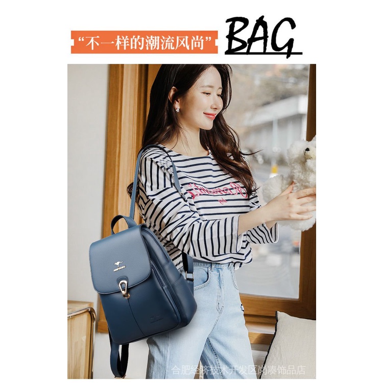 Ba Lô Da Mềm Cỡ Lớn Chống Trộm Thiết Kế Đơn Giản Thời Trang Cho Nữ
