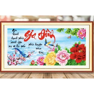 tranh thêu chữ thập gia Đinh lv3176 kt 74x39 cm / kt 94x52 cm