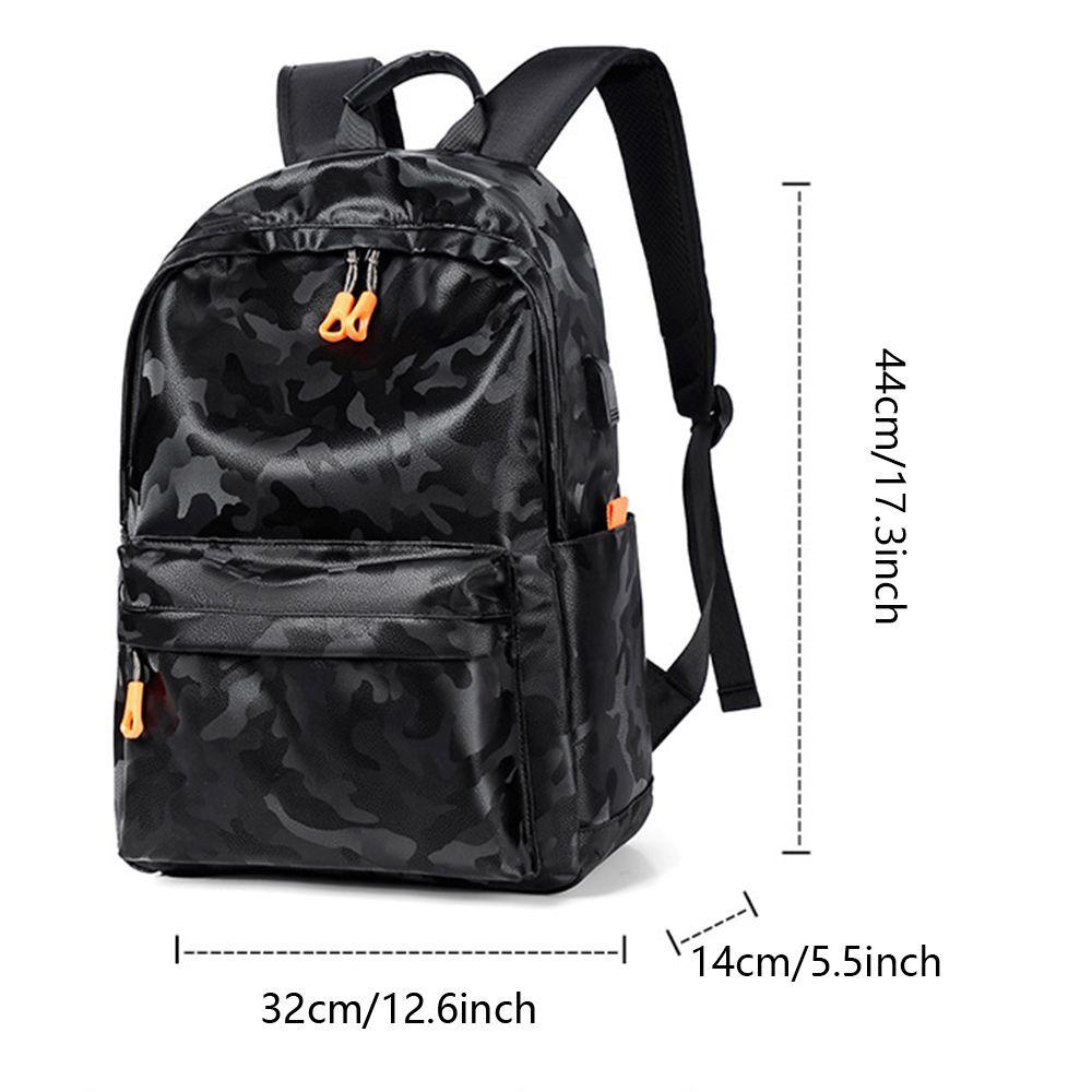 Ba Lô Da PU Siêu Nhẹ Họa Tiết Rằn Ri Chống Thấm Nước Có Khóa Kéo Phong Cách Công Sở Cho Nam