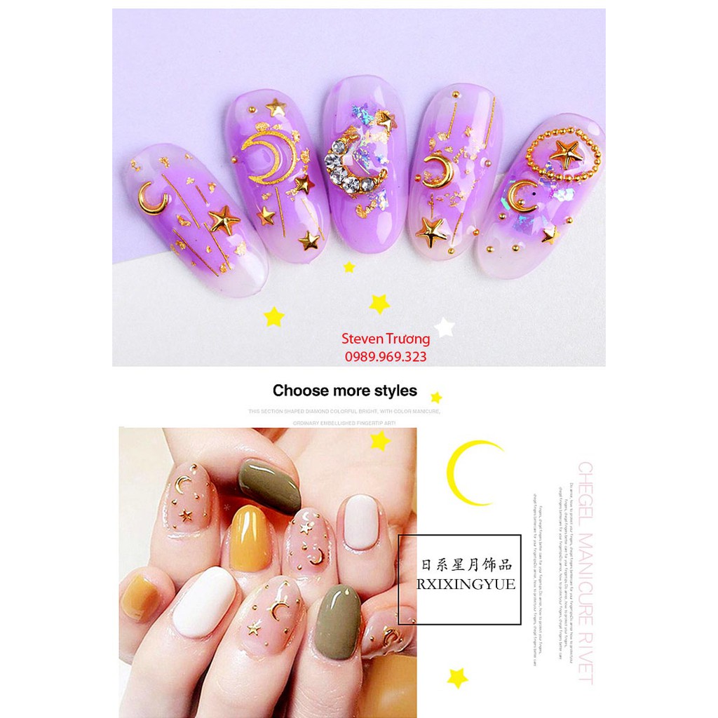 Trang sức Nail Star Moon phong cách Nhật Bản