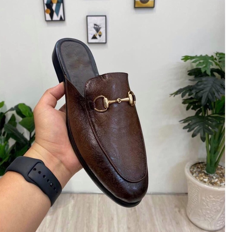 Giày sục nam công sở cao cấp da bò thật bh 1 năm - Mã T24