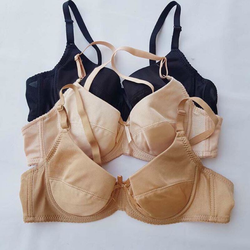 Áo lót satin có gọng không đệm lót cotton cao cấp - vòng chân ngực bé cup a