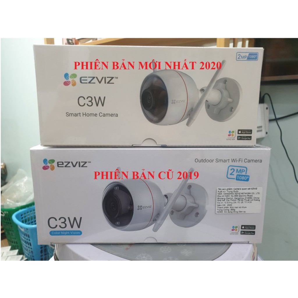 Camera WIFI Ngoài Trời Ezviz C3W C3TN H3 Pro 2mp 3mp 5mp 1080P 2K 3K, Camera Màu Ban Đêm Chính Hãng 24TH