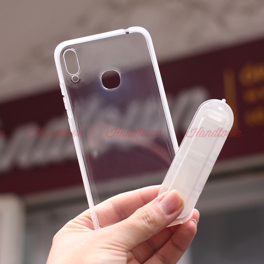 Ốp Lưng Vsmart Joy 1 Plus Silicone Dẻo Viền Nhám Kèm Chân Dựng