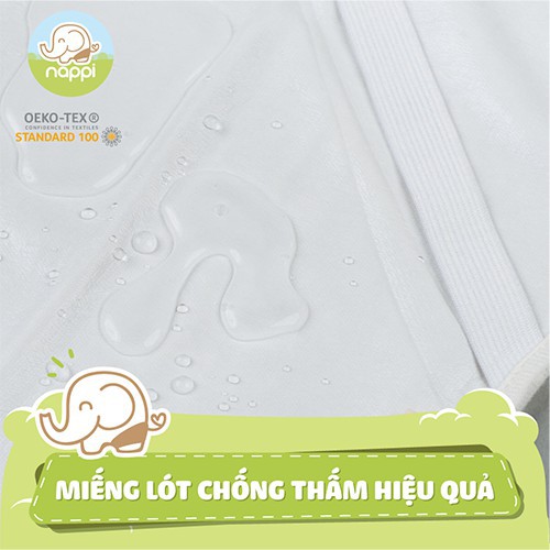 Miếng lót chống thấm cho trẻ sơ sinh thương hiệu Nappi [ M 55*73cm, L 70*118cm] Miếng lót chống thấm cho bé sợi tre 100%