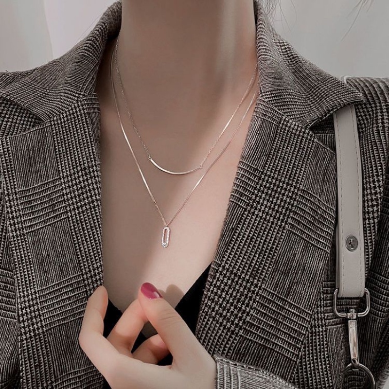 Vòng cổ Hai Lớp Không Phai Màu Thiết Kế Sang Trọng Thời Trang Cao Cấp Cho Nữ