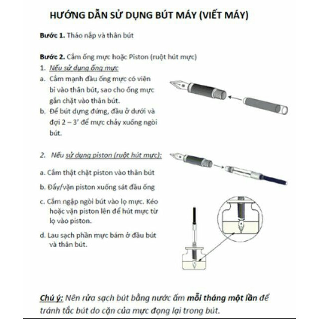 Túi 2 Ống Mực Bút Máy Preppy Nhật Bản, Ống Mực Nhật