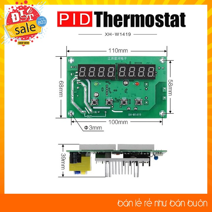 Mạch quản lý và giám sát thiết bị theo nhiệt độ 220V AC ( -100 đến 1000 độ C ) - Giám sát nhiệt độ lò nung