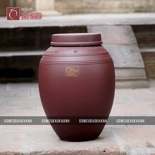 Chum sành không tráng men 15L Bát Tràng