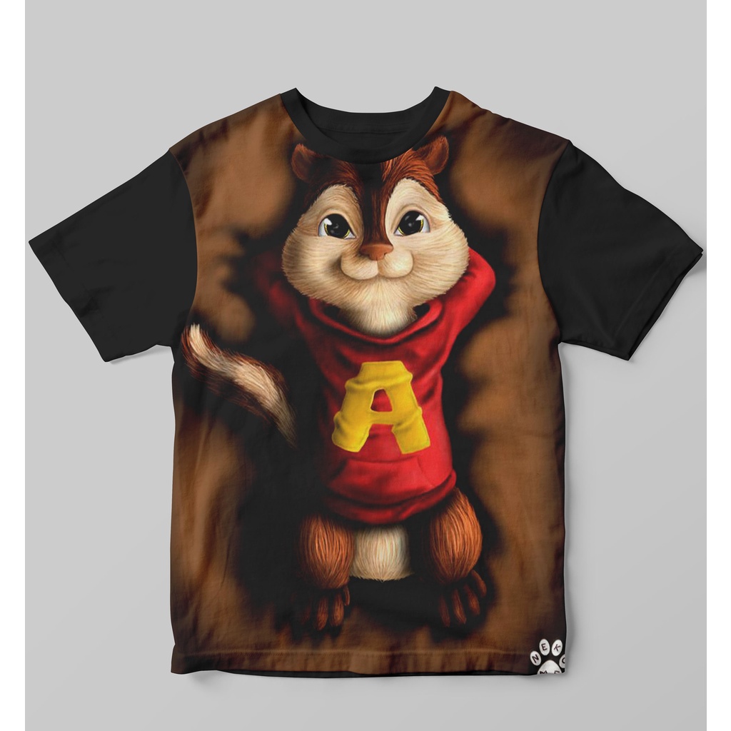Áo Thun In Hình Chipmunks Dễ Thương Cho Bé 1 2 3 4 5 6 7 8 9 10 11 13 14 Tuổi