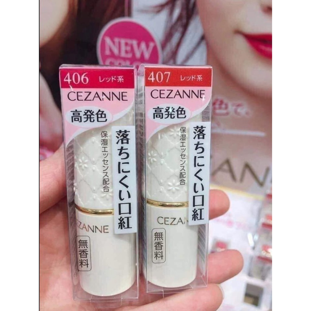 Son Cezanne Lasting Lip Color 501 - 407 - 105 - 504 - 402 - 406 Nhật Bản