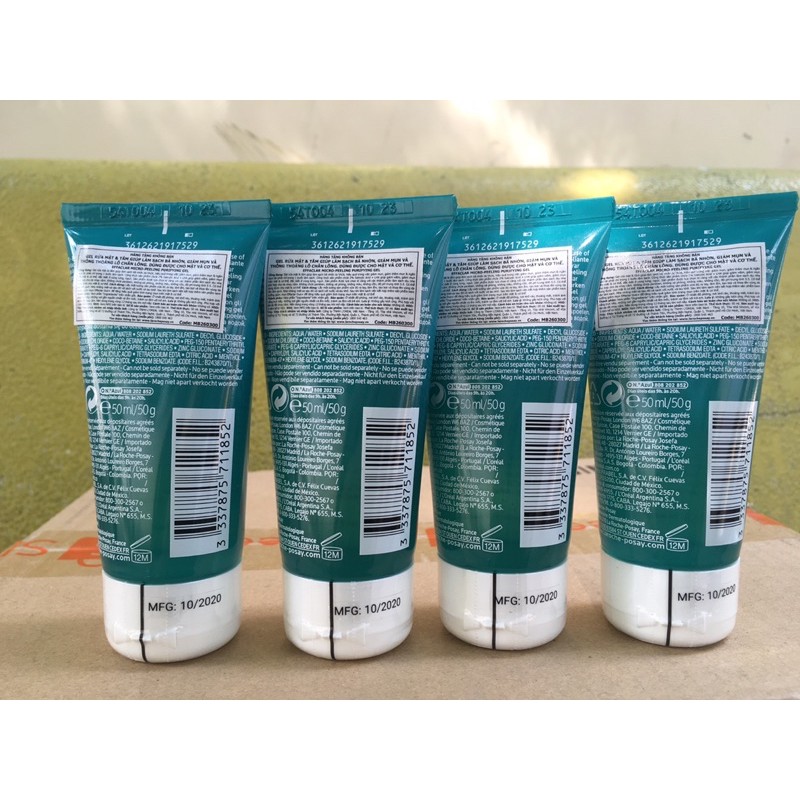 Sữa rửa mặt Laroche posay cho da dầu mụn  xanh lá