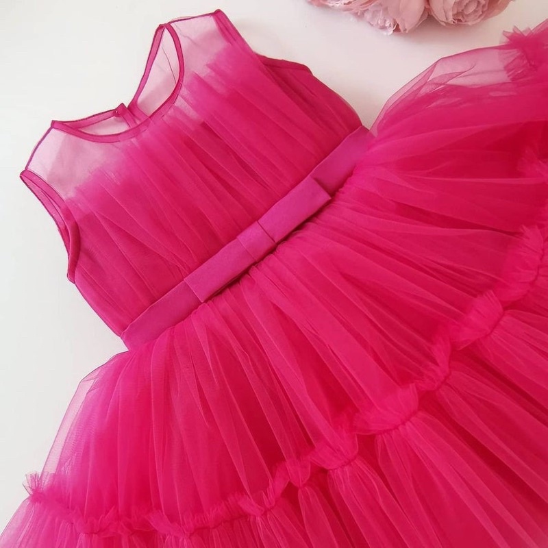 Đầm công chúa xoè bông hoa nhiều tầng - Tiệm may Nắng