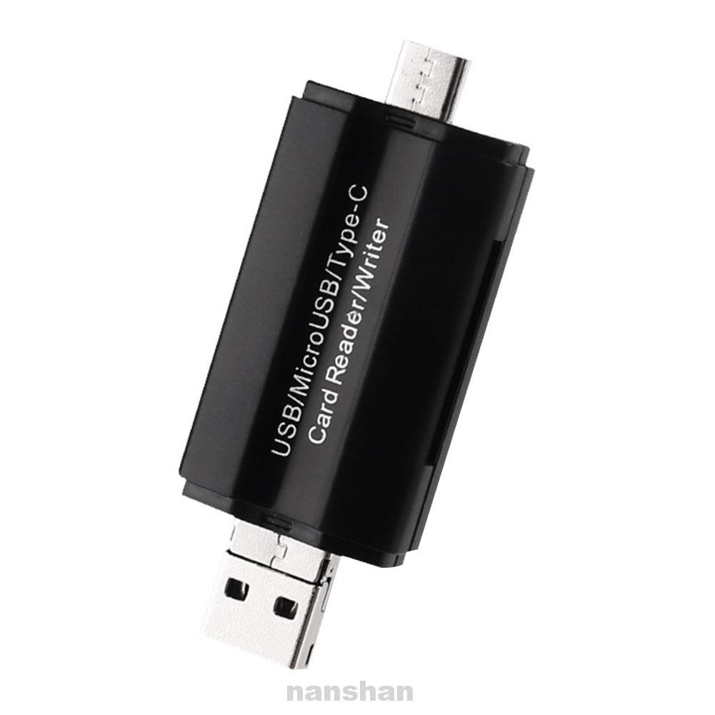 Đầu Đọc Thẻ Nhớ 3 Trong 1 Tốc Độ Cao Micro Usb Type-C Otg Cho Điện Thoại / Máy Tính