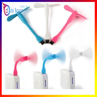Quạt mini 2 cánh dùng nguồn USB laptop, sạc dự phòng, điện thoại (giao màu ngẫu nhiên)