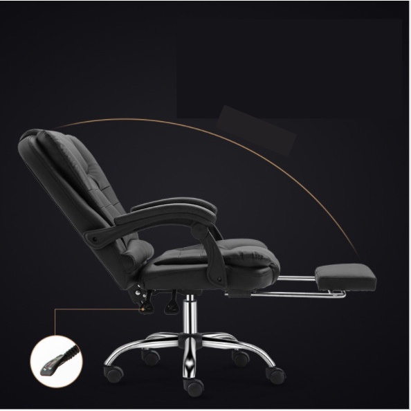 Ghế Văn Phòng Massage Cao Cấp Có Chân Xoay Gác Chân, Ghế Da Văn Phòng Mát Xa Đa Điểm Nhập Khẩu Chính Hãng