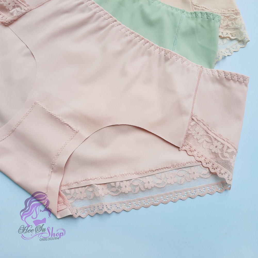 Quần lót Thịnh Phát, quần lót su không đường may viền ren cao cấp mã 637 biig Size 55-65kg, vòng 3 90-105cm