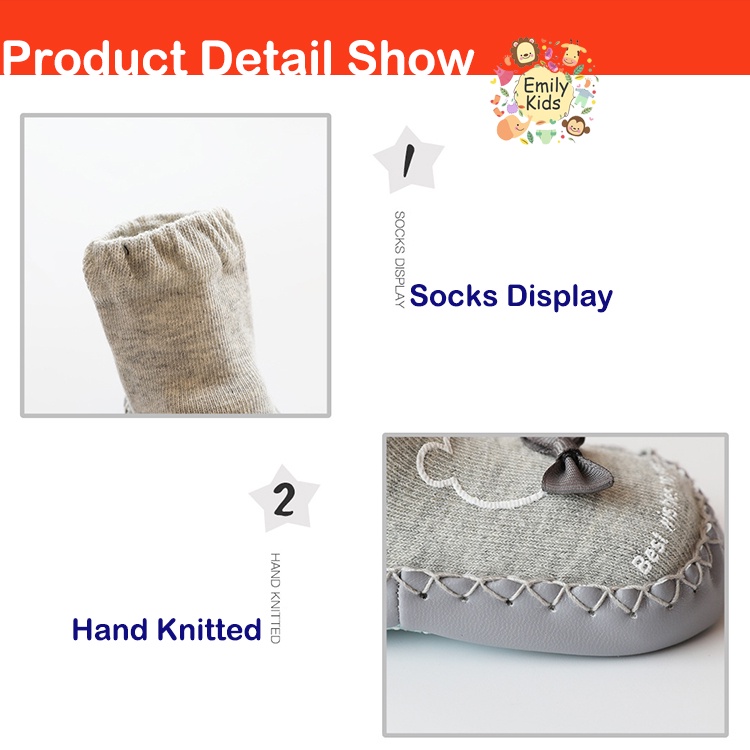 1 Đôi Vớ Cotton Mềm Mại Thoải Mái Thoáng Khí Chống Trượt Cho Bé 0.5-2 Tuổi