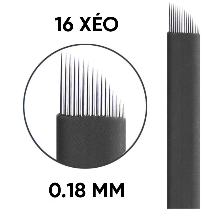 Lưỡi Khắc Lông Mày Đen Siêu Mảnh 0.18 mm