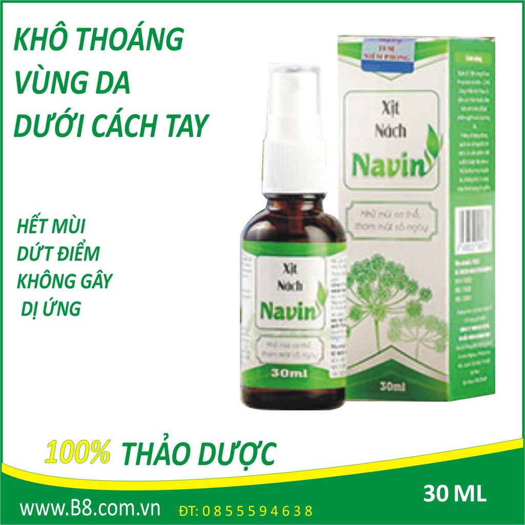 Xịt Nách Navin - Hết mùi dứt điểm - Khô thoáng vùng da dưới cánh tay | BigBuy360 - bigbuy360.vn