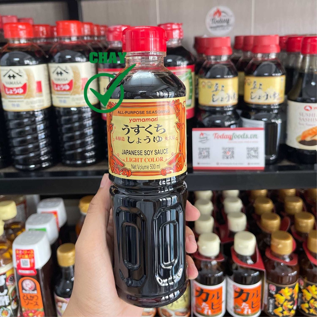 Nước Tương Màu Nhạt Light Color Hương Vị Đặc Trưng {Yamamori} 500ML [Ăn Chay]