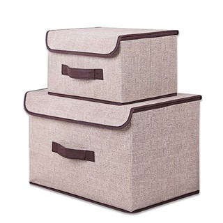 Combo 2 hộp vải lớn và nhỏ đựng đồ. Kích thước 38x25x25cm và 27x20x16cm (Đây là mẫu vải dày nên giá cao)