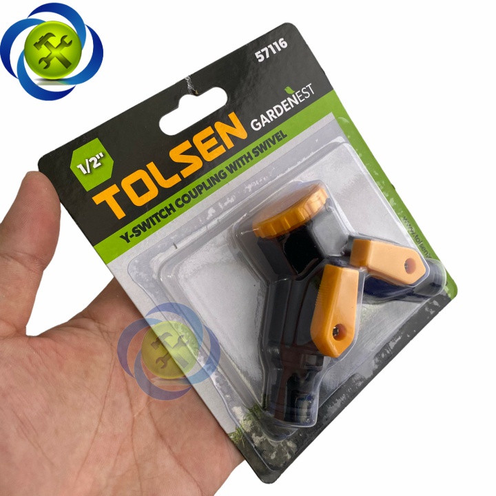 Khớp nối chữ Y ba đầu có van khóa Tolsen 57116 dùng cho ống 1/2&quot;
