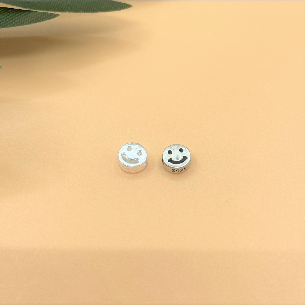 Charm nối hình mặt cười - Charm Bạc 925 - Mã CA780 CB048