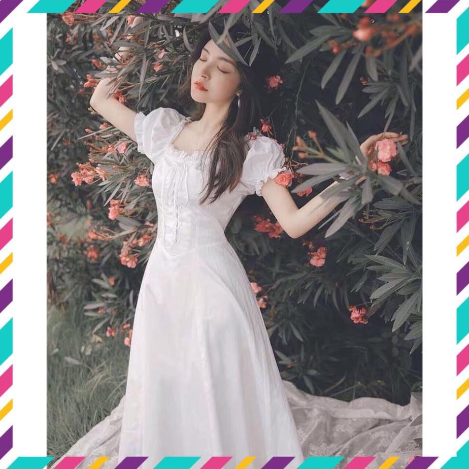 [ XẢ KHO _ THU HỒI VỐN ] Đầm dự tiệc maxi  trắng thất dây/,Đầm dạo phố/ Đầm maxi/ Đầm nữ/ Đầm công chúa (kèm hình thật). | BigBuy360 - bigbuy360.vn