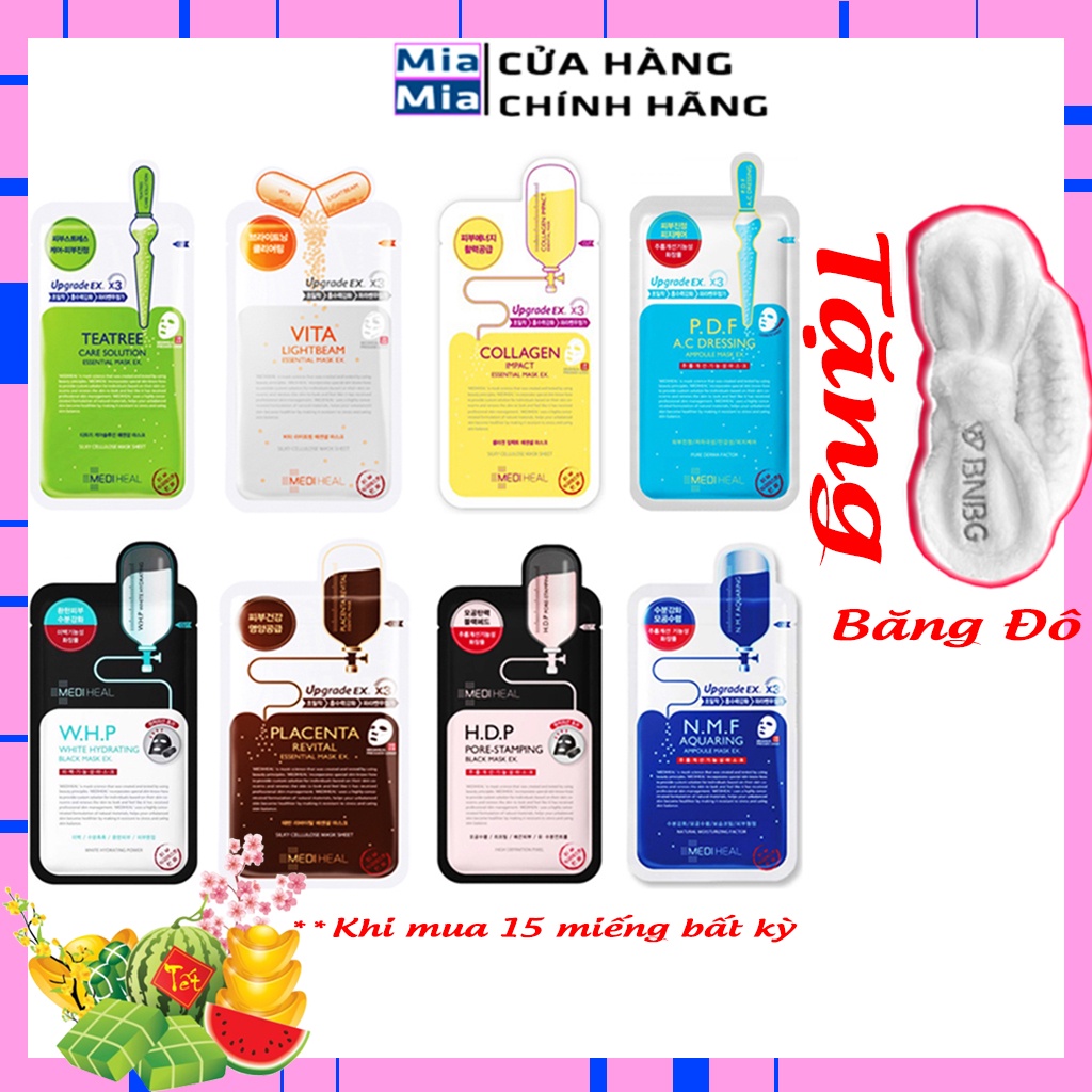 Mặt Nạ Mediheal [HỘP 10 MIẾNG] NHẬP KHẨU CHÍNH HÃNG Mặt Nạ Giấy 6 Dòng H.D.P, N.M.F, TEATREE, PLACENTA, VITA, COLLAGEN