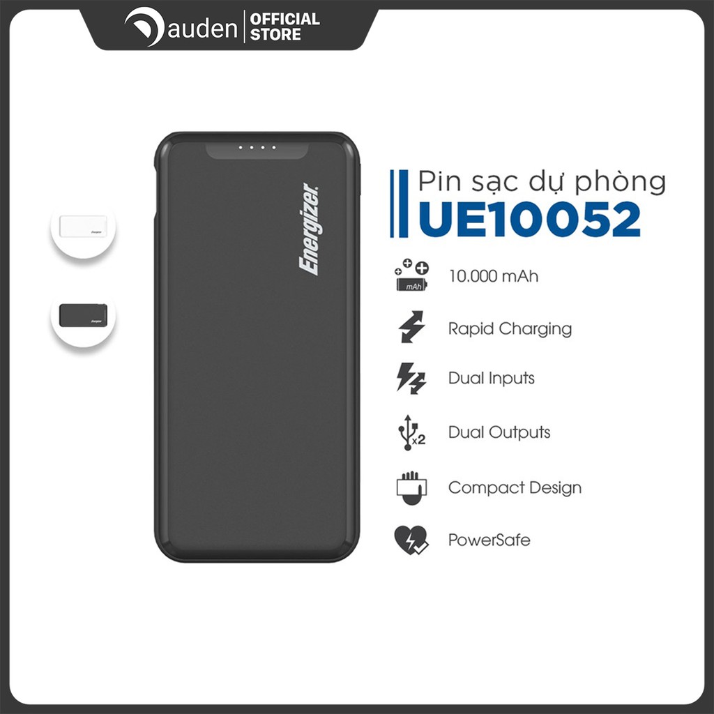 Sạc dự phòng Energizer 10,000mAh /3.7V Li-Polymer - UE10052