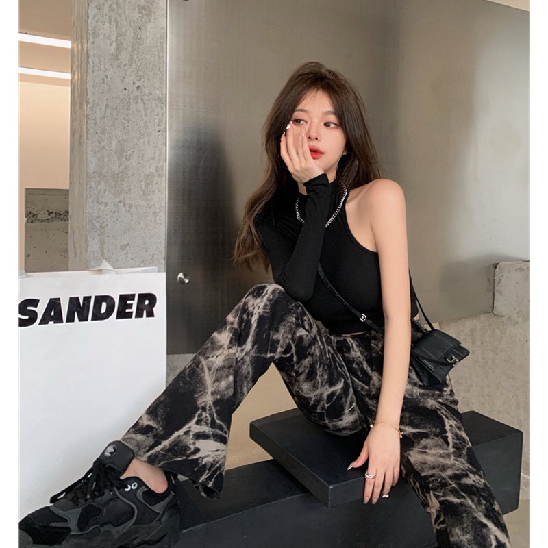 Áo thun tay dài hở vai thời trang mùa thu quyến rũ dành cho nữ